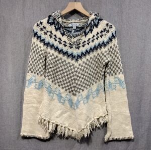 Vintage BDG Wool Blend Hooded Aztec Sweater Women's M Multicolor Artsy Western